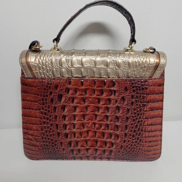 Brahmin Gabriella Rose Gold Provense Satchel Purse. - Picture 3 of 16